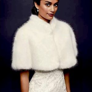 David’s Bridal faux fur stole